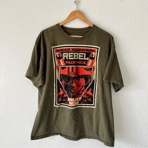 Star Wars Rebel Alliance Enlist Now Rogue Squadron Graphic Tee Size XL
